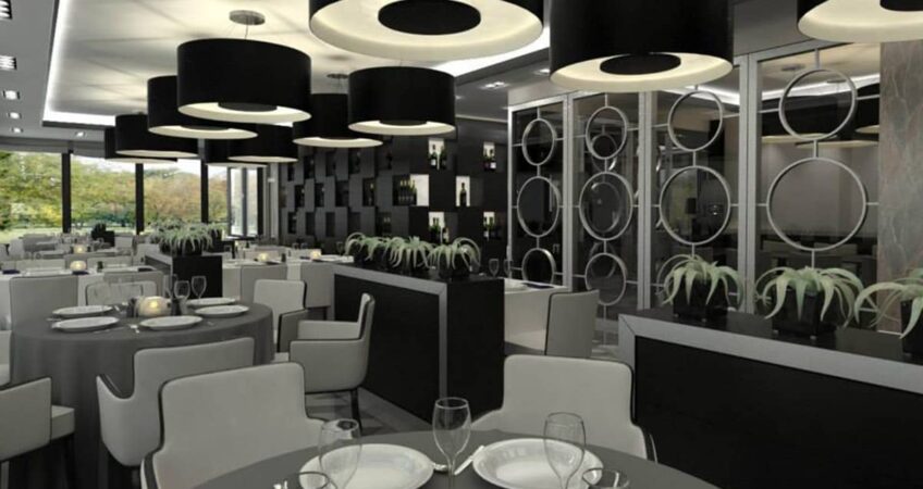 Interior of restaurant on Belgrade confluence  