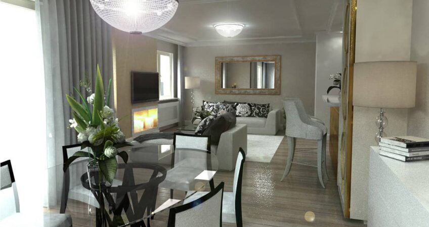Interior of apartment in A block  